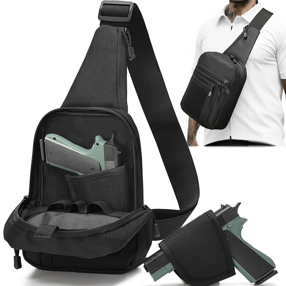 Edc Concealed Carry Sling Bag - Tactical Pistol Gun Bag Concealed Carry