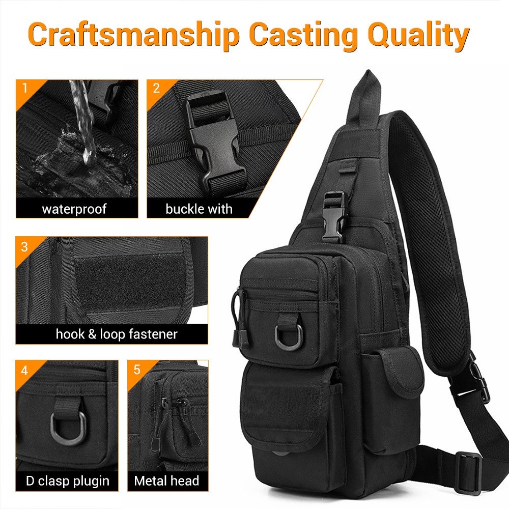 Chiến Thuật Túi Che Giấu Súng  - đánh giá và giá Edc Concealed Carry Sling Bag