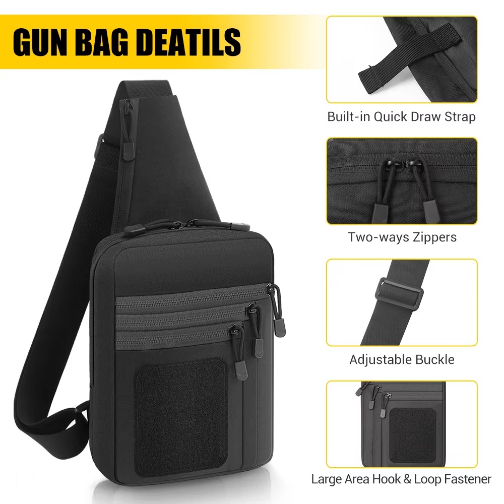 Tactical Pistol Gun Bag Concea - đánh giá và giá Edc Concealed Carry Sling Bag