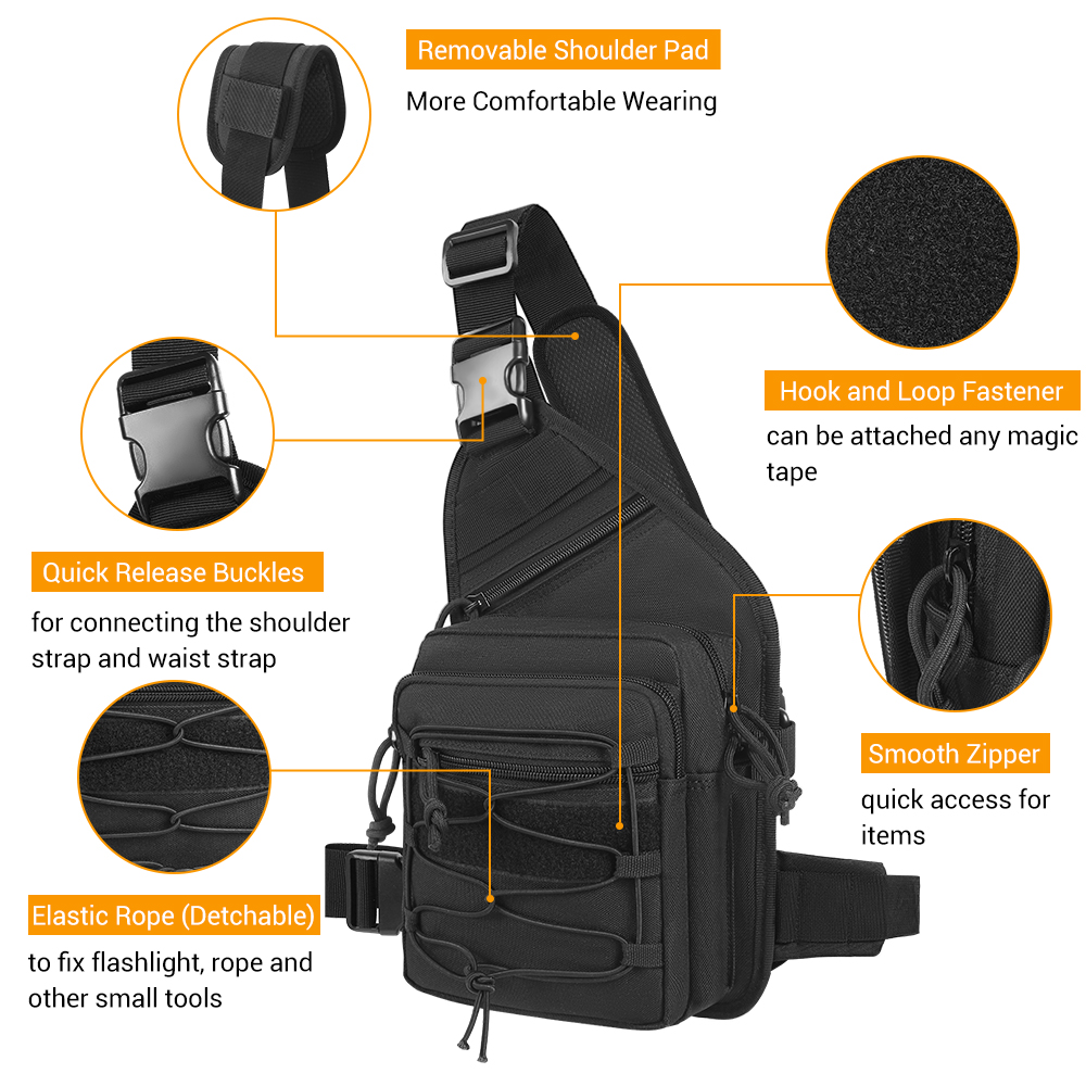 Outdoor Gun Holster Bag Concea - đánh giá và giá Edc Concealed Carry Sling Bag