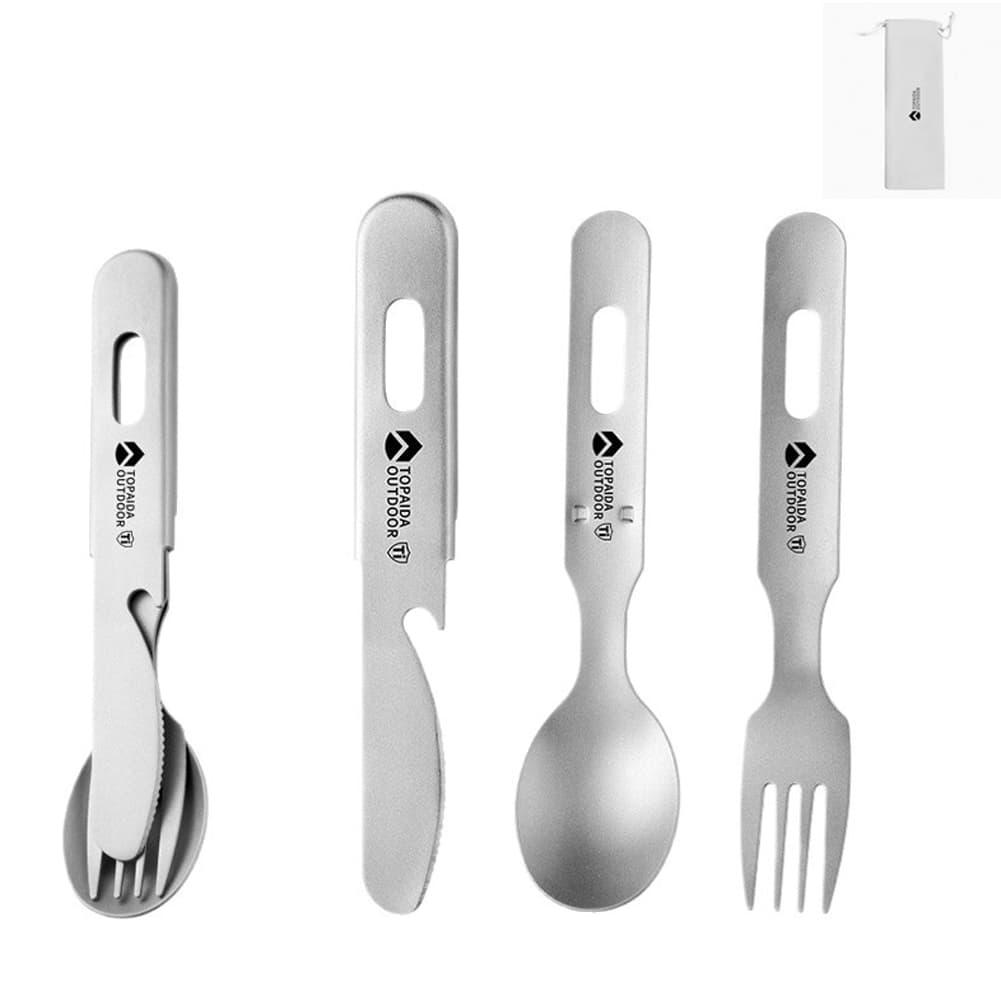 3 in 1 Titanium Camping Fork S - đánh giá và giá Edc Everyday Carry Knives